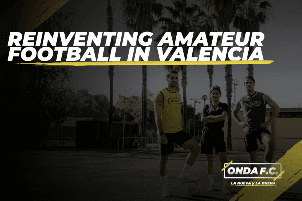 New players being welcomed by ONDA F.C. hosts before a football match in Valencia